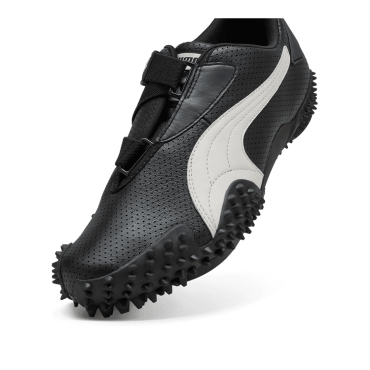 Puma Mostro Perforated Leather Black White Angle 2