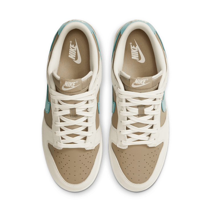 Nike Dunk Low Khaki Denim Turquoise Angle 1