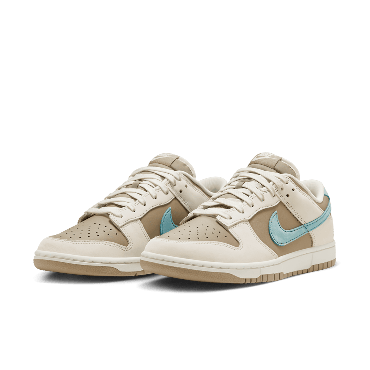 Nike Dunk Low Khaki Denim Turquoise Angle 2