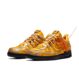 Nike Air Rubber Dunk Off-White University Gold Angle 2
