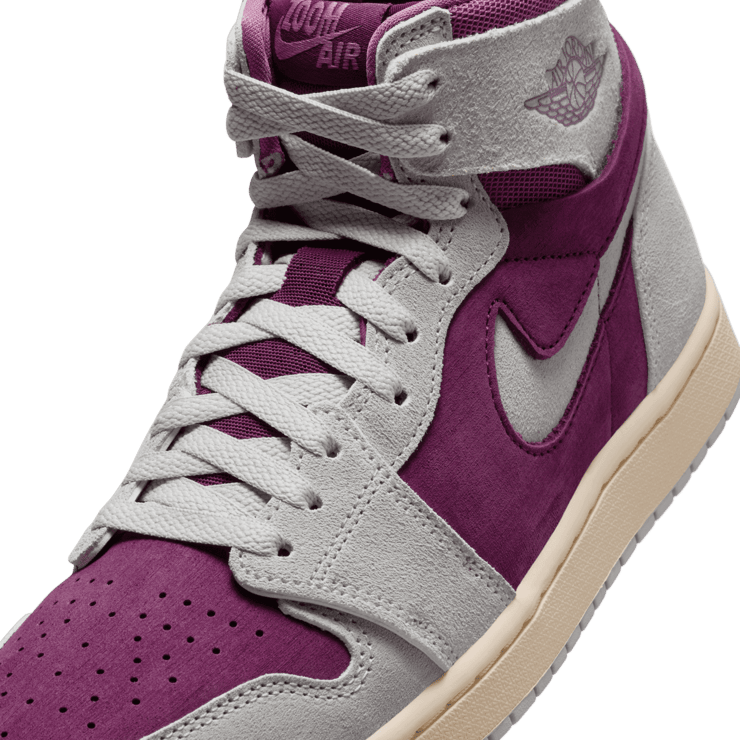 Air Jordan 1 High Zoom CMFT 2 Bordeaux Neutral Grey (W) Angle 4