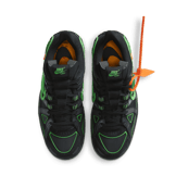 Nike Air Rubber Dunk Off-White Green Strike Angle 1