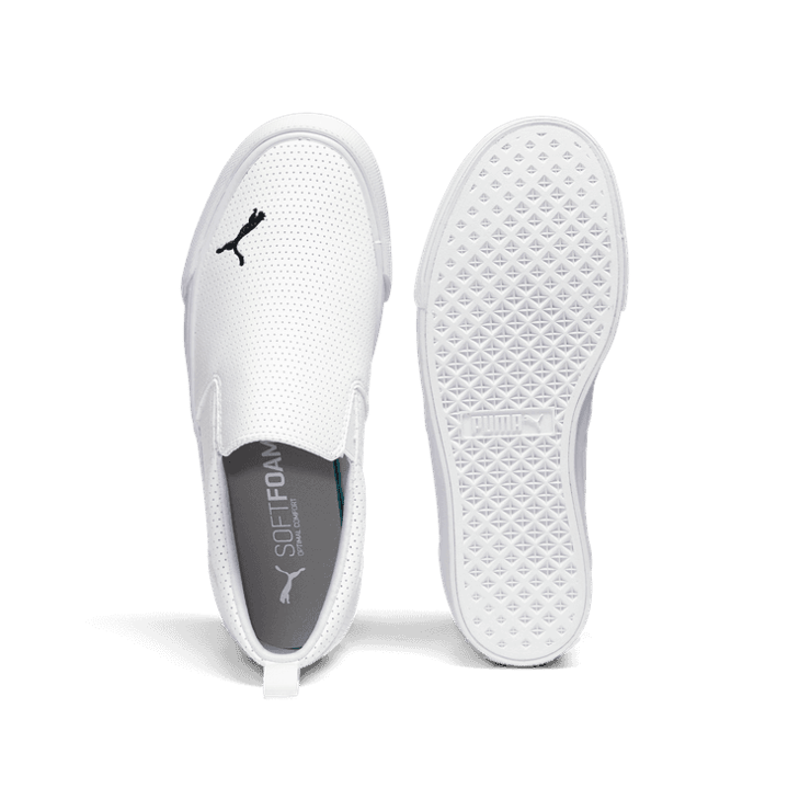 PUMA Bari Slip-On Comfort in White/Black Angle 0