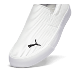 PUMA Bari Slip-On Comfort in White/Black Angle 2