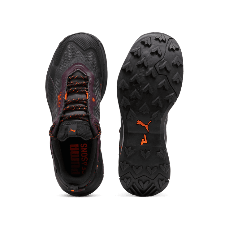 PUMA SEASONS Explore NITRO⢠GORE-TEX Hiking in Black/Midnight Plum/Flame Flicker Angle 0
