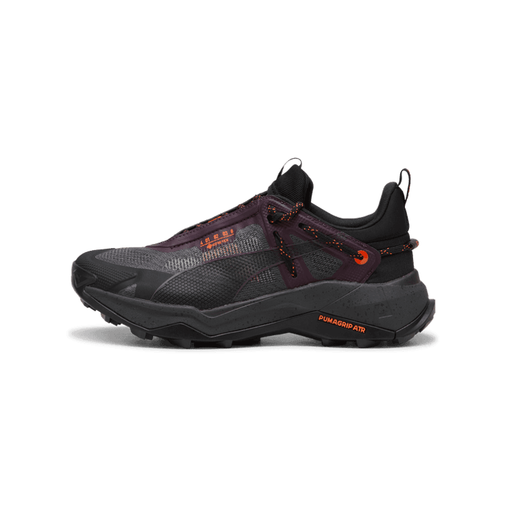 PUMA SEASONS Explore NITRO⢠GORE-TEX Hiking in Black/Midnight Plum/Flame Flicker Angle 1
