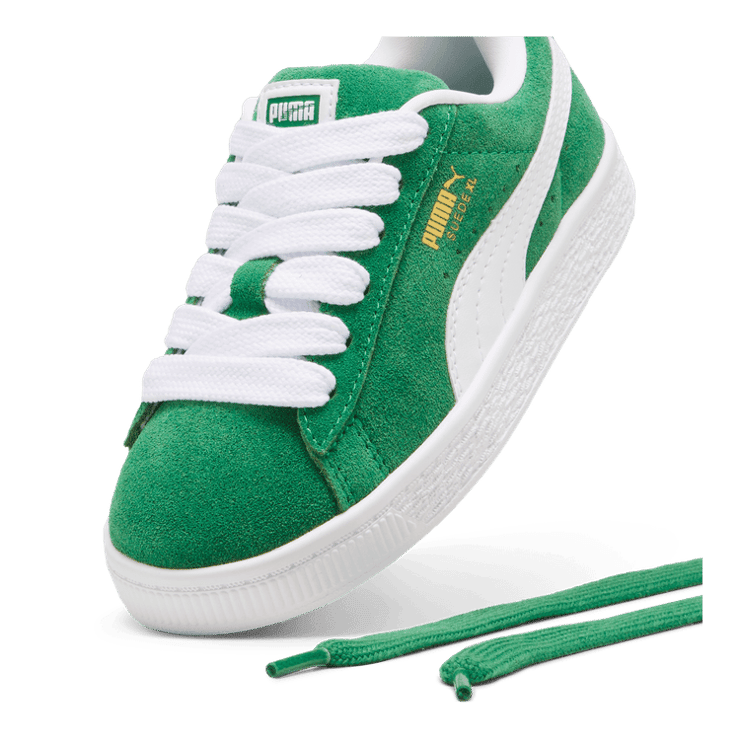 PUMA Suede XL Sneakers in Archive Green/White (PS) Angle 2