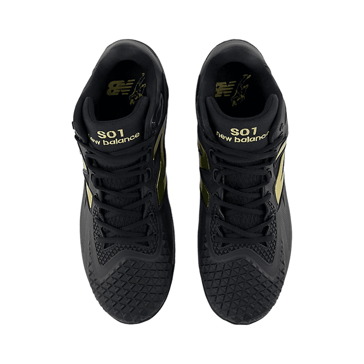 New Balance FuelCell Ohtani 1 Black Metallic Gold Angle 1