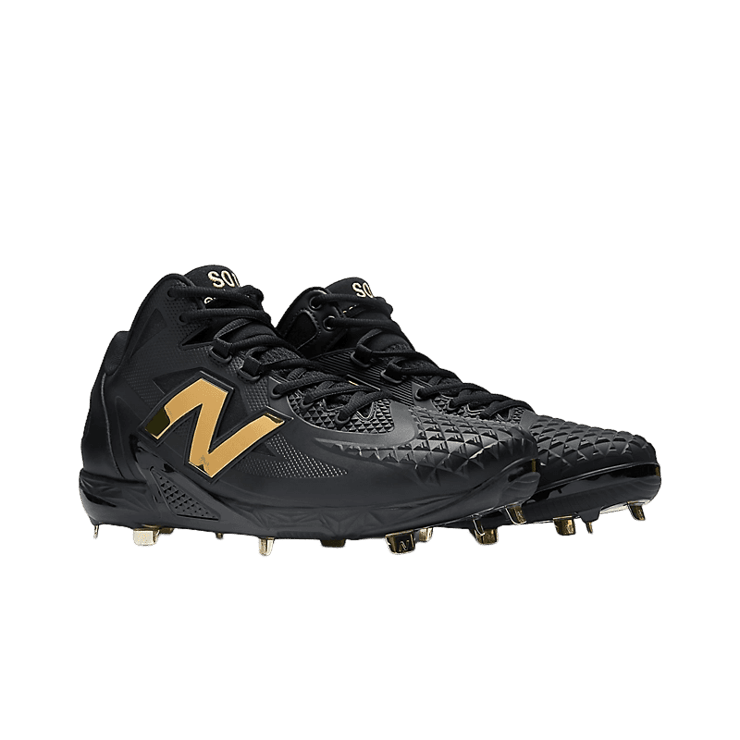 New Balance FuelCell Ohtani 1 Black Metallic Gold Angle 2