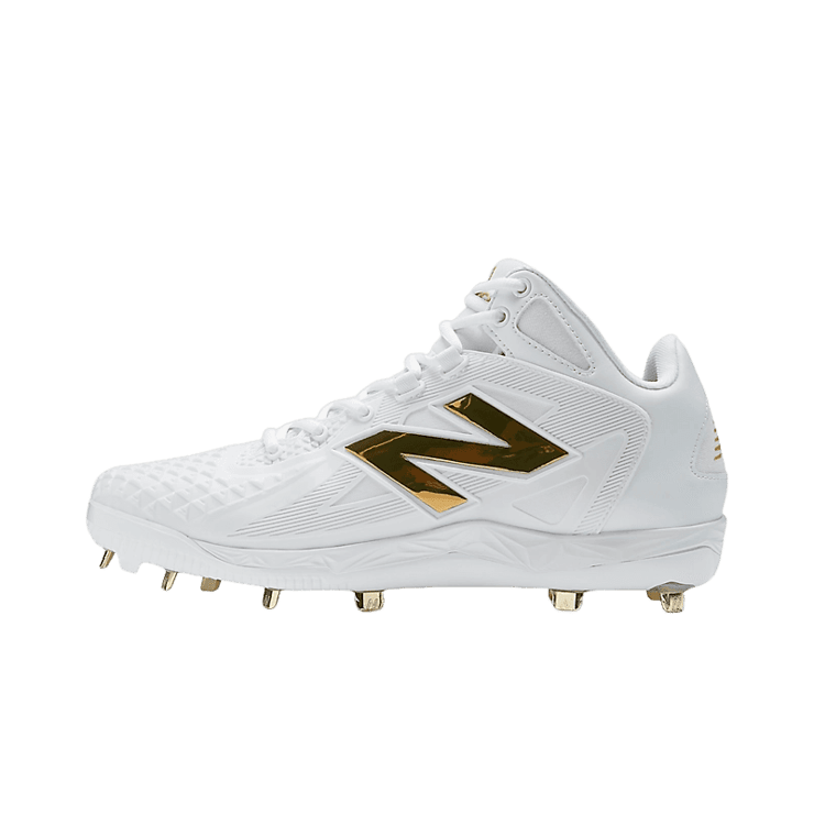 New Balance FuelCell Ohtani 1 White Metallic Gold Angle 0