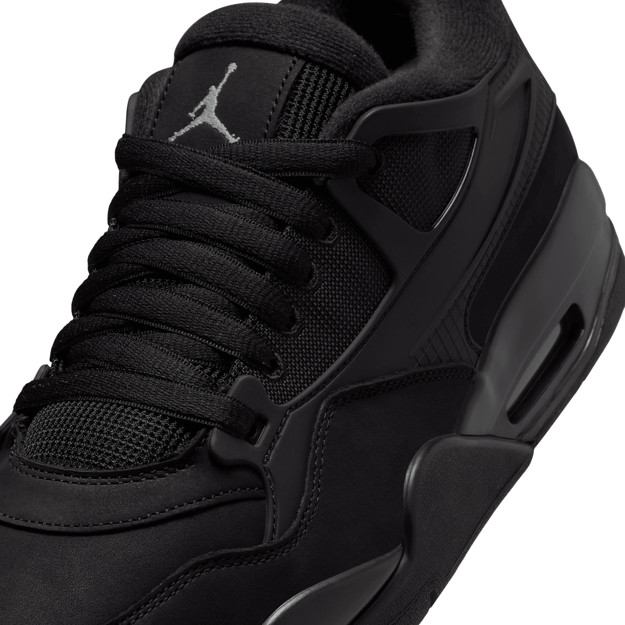 black cat 4s with white laces