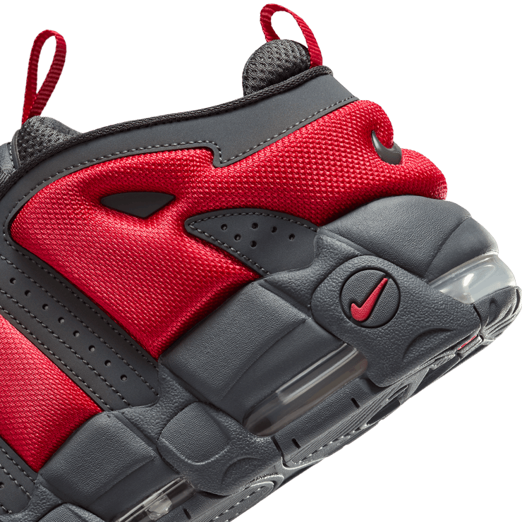 Nike Air More Uptempo Low Dark Grey Light Crimson Angle 5