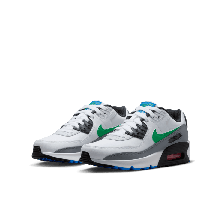 Nike Air Max 90 Leather 'White Stadium Green' (GS) Angle 2