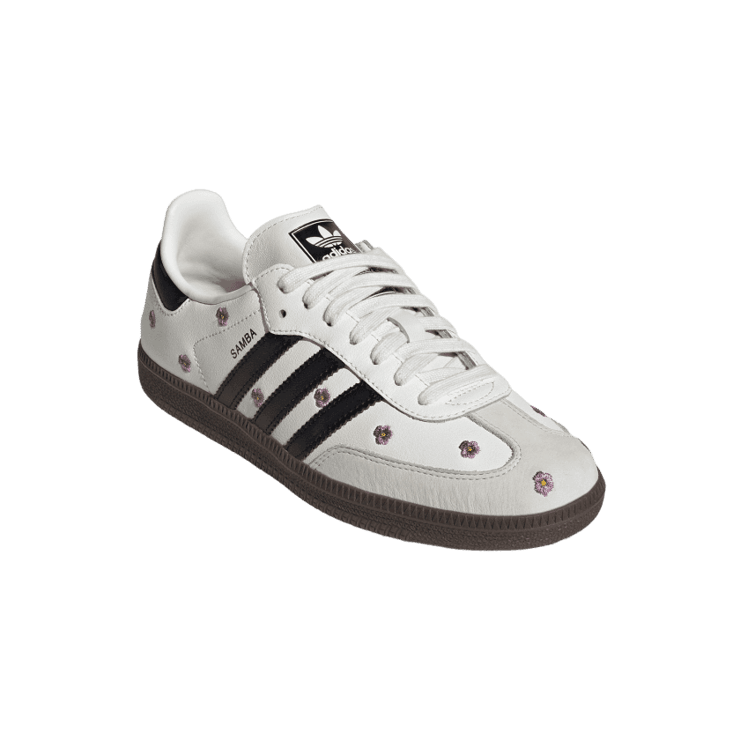 adidas Samba OG White Embroidered Floral (W) Angle 2