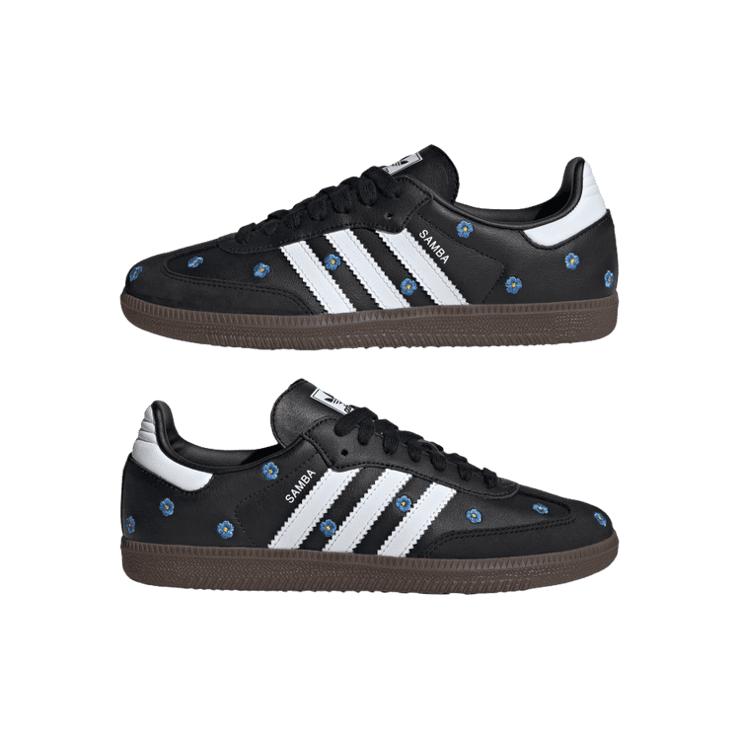 adidas Samba OG Black Embroidered Floral (W) Angle 5