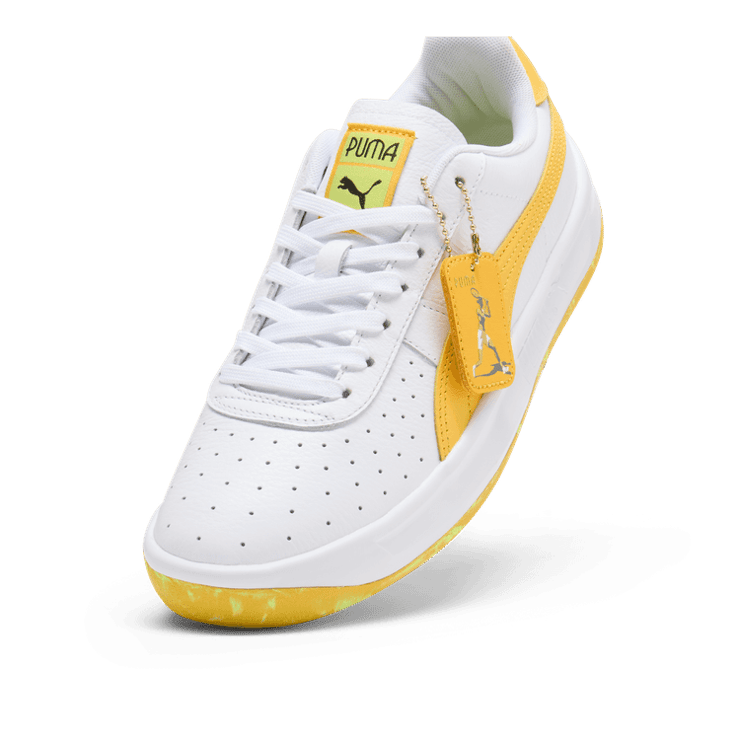 PUMA PLAY LOUD GV Special Sneakers in White/Sunny Yellow/Lime Pow Angle 2