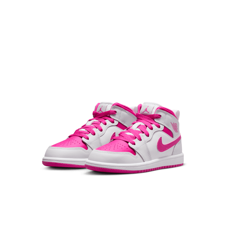 Air Jordan 1 Mid  'Fire Pink' (PS) Angle 2