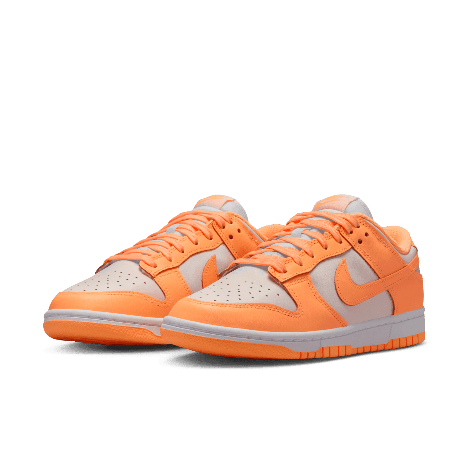 peach and white dunks