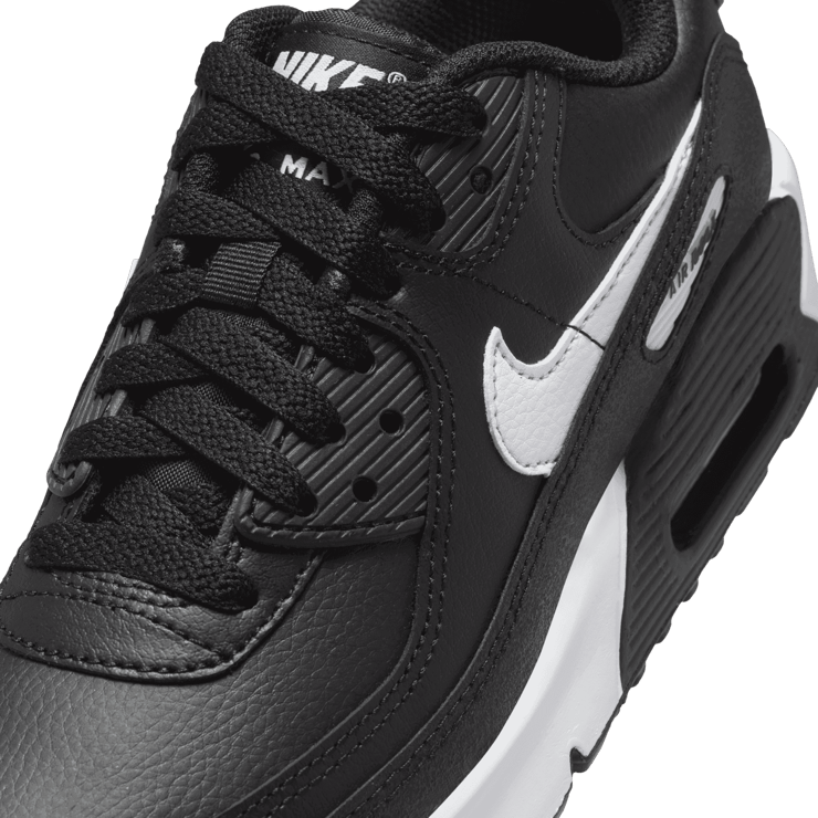 Nike Air Max 90 'Black White' (GS) Angle 4