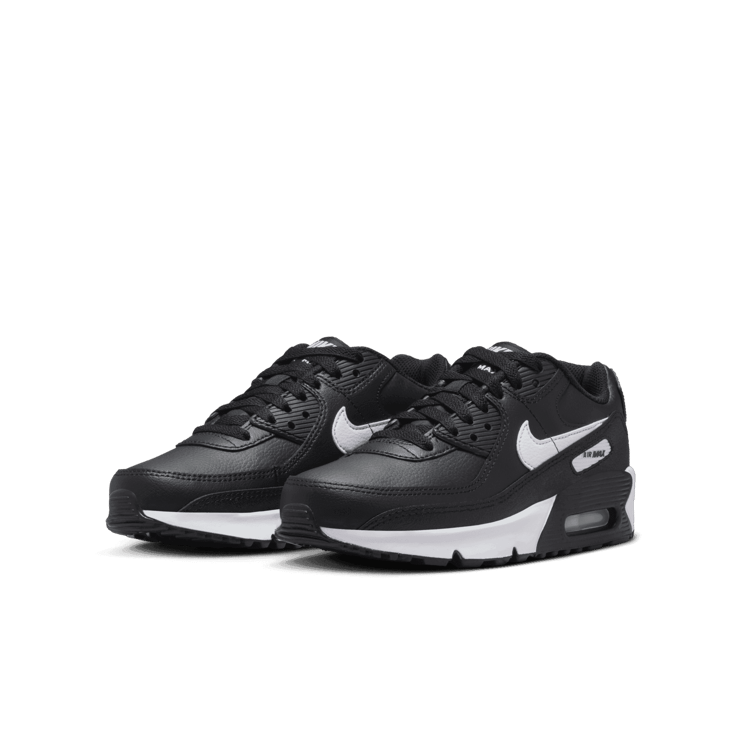 Nike Air Max 90 'Black White' (GS) Angle 2