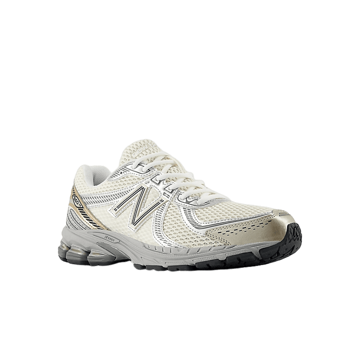New Balance 860v2 Sea Salt Gold Metallic Angle 2