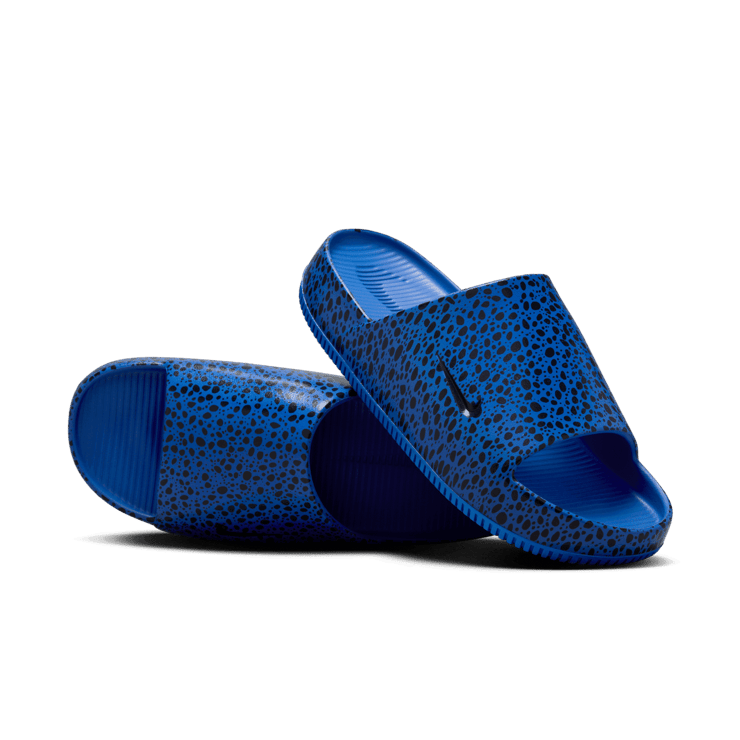 Nike Calm Slide Print Olympic Racer Blue Angle 0