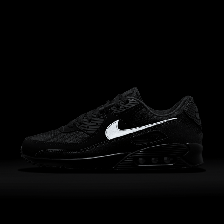 Nike Air Max 90 3M Swoosh Black Angle 0