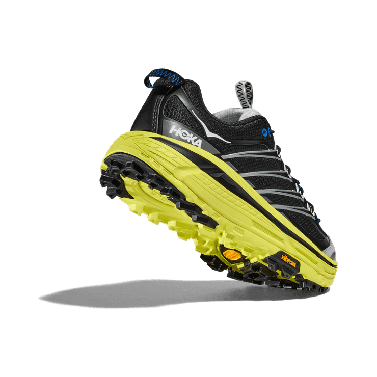 Hoka Mafate Three 2 Black Citrus Angle 2