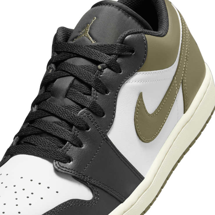Air Jordan 1 Low Black Toe Medium Olive Angle 4