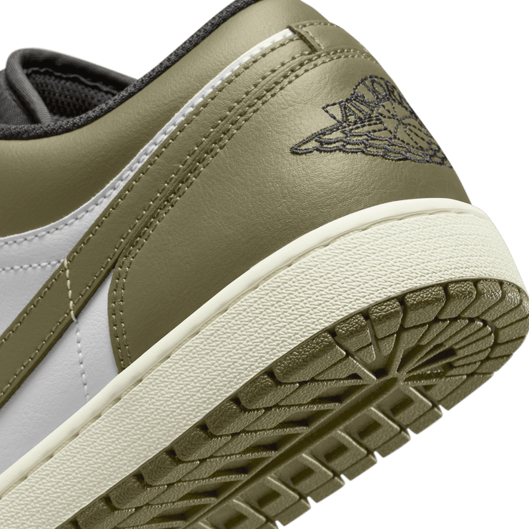 Air Jordan 1 Low Black Toe Medium Olive Angle 5