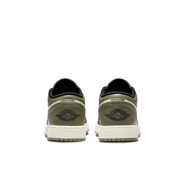 Air Jordan 1 Low Black Toe Medium Olive (GS) Angle 3