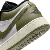 Air Jordan 1 Low Black Toe Medium Olive (GS) Angle 5