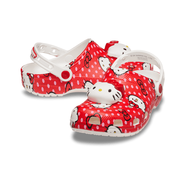 Crocs Classic Clog Red Hello Kitty Angle 0