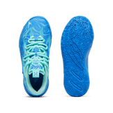 PUMA x LAMELO BALL MB.03 Lo Team Basketball in Hyperlink Blue/Bright Aqua/Electric Peppermint (PS) Angle 0