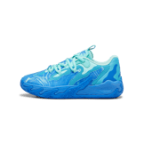 PUMA x LAMELO BALL MB.03 Lo Team Basketball in Hyperlink Blue/Bright Aqua/Electric Peppermint (PS) Angle 1