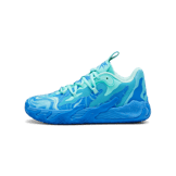 PUMA x LAMELO BALL MB.03 Lo Team Basketball in Hyperlink Blue/Bright Aqua/Electric Peppermint (GS) Angle 1