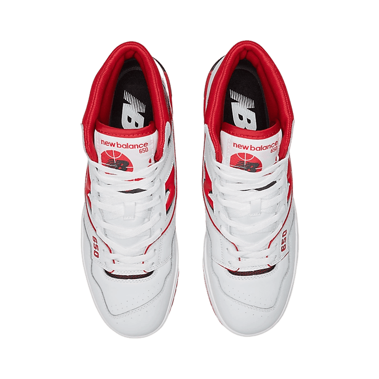 New Balance 650 White Red Angle 1