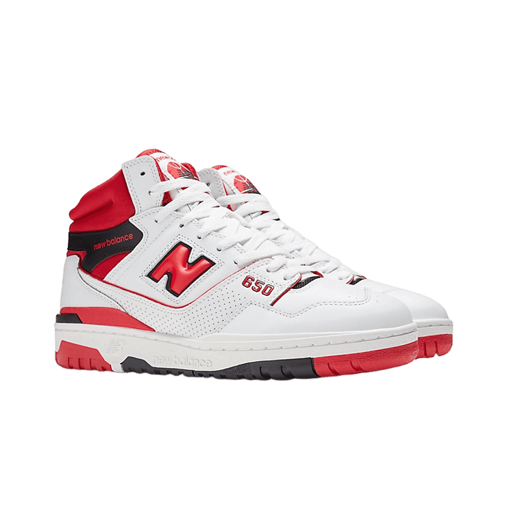 New Balance 650 White Red Angle 2