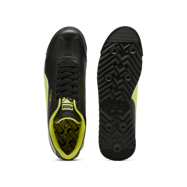 Puma Roma Basic Plus 'Black Lime Sheen' Angle 0