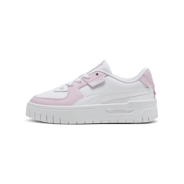 PUMA Cali Dream Pastel Sneakers in White/Grape Mist (GS) Angle 0