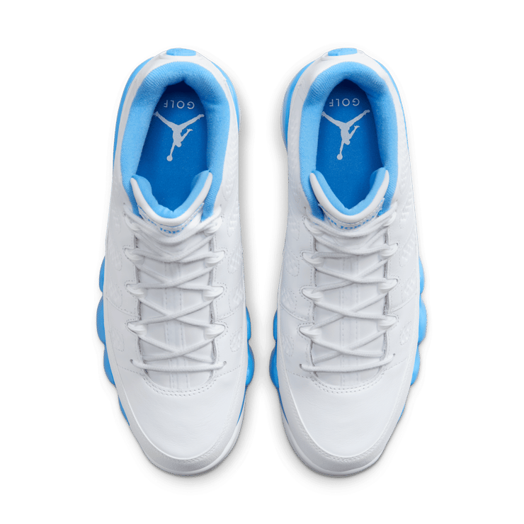 Air Jordan 9 Golf White University Blue Angle 1