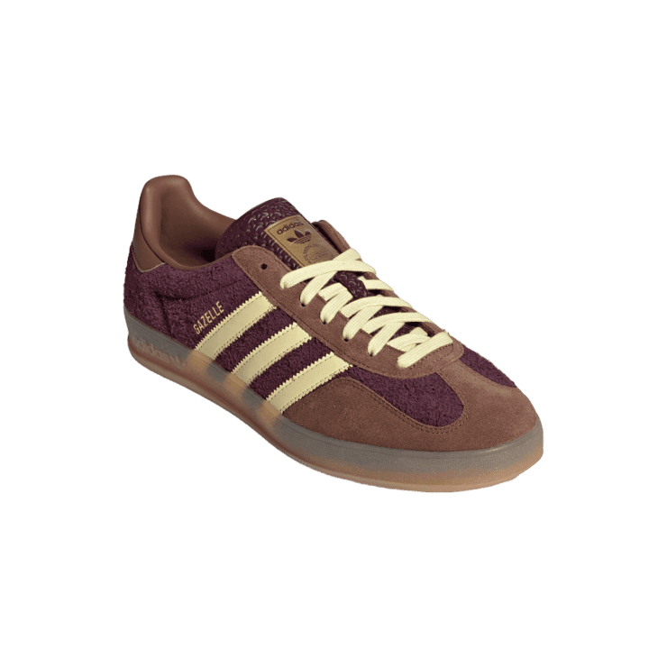 adidas Gazelle Indoor Maroon Almost Yellow Angle 2