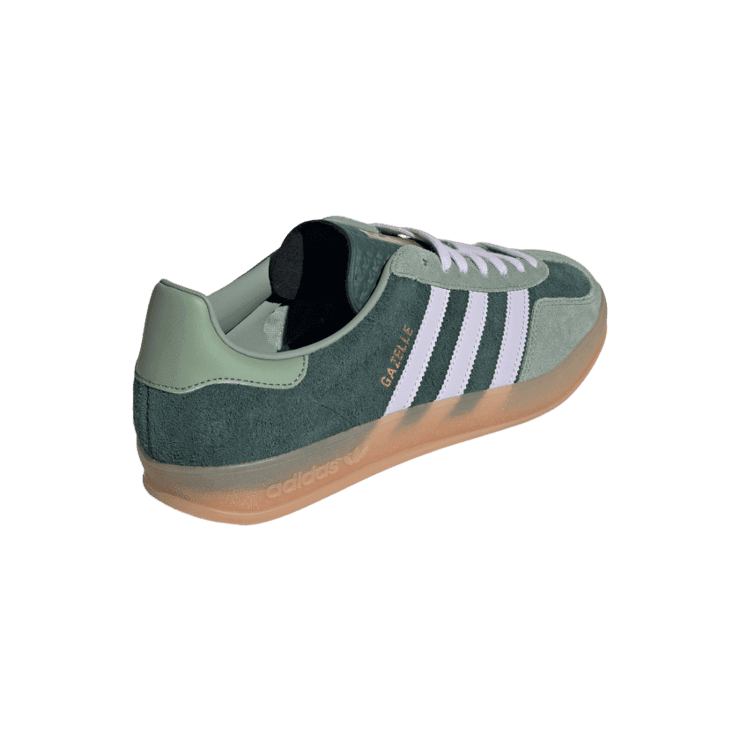 adidas Gazelle Indoor Mineral Green Silver Dawn Angle 3