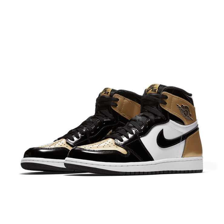 Jordan 1 Retro High NRG Patent Gold Toe Angle 2