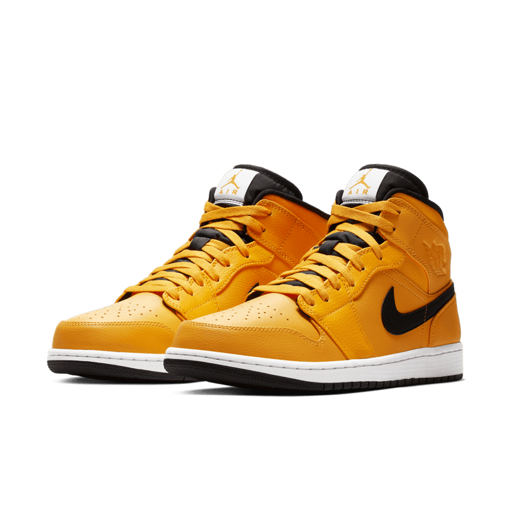 Jordan 1 Mid University Gold Black Angle 2