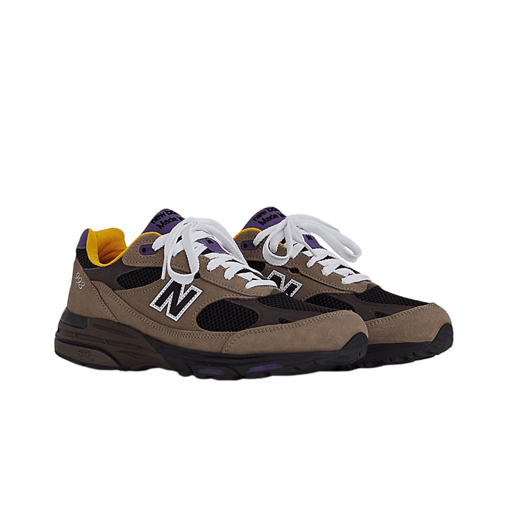 New Balance 993 Made in USA Mushroom Midnight Violet Angle 2
