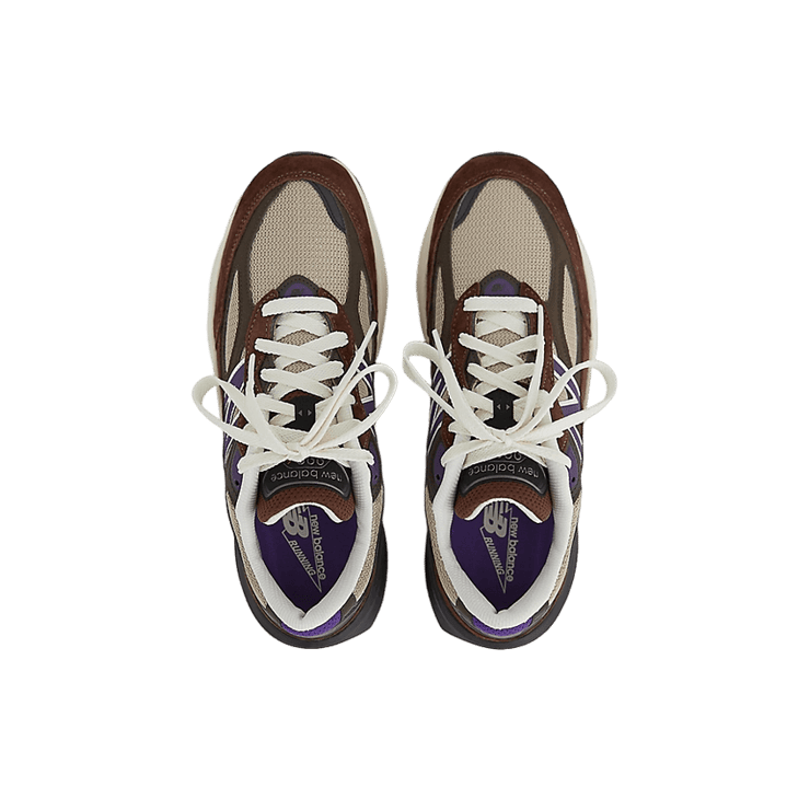 New Balance 990v6 Made in USA Rich Oak Cosmic Grape Angle 0