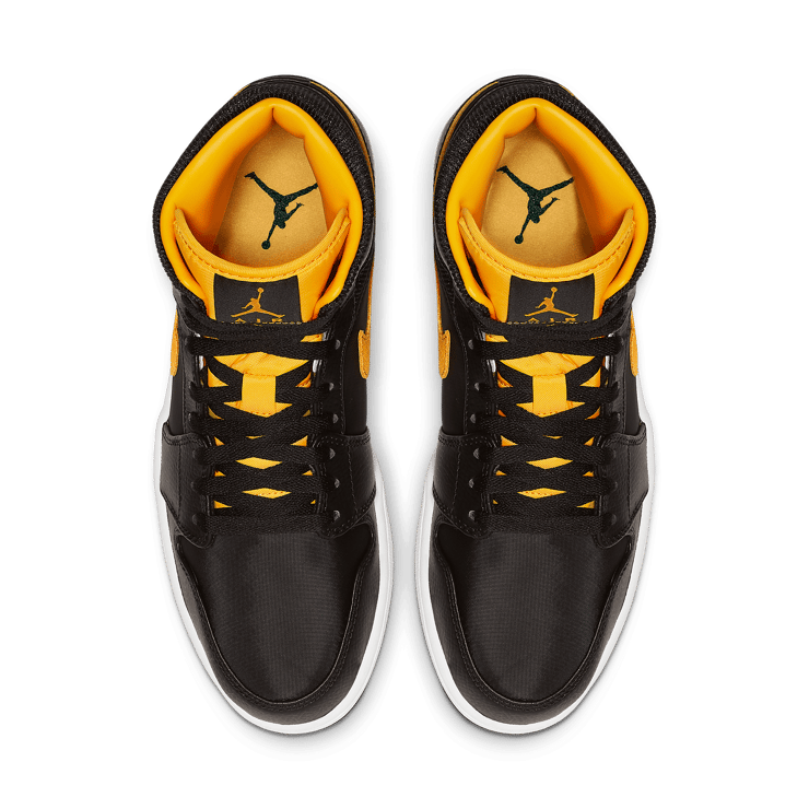 Jordan 1 Mid Black University Gold Angle 1