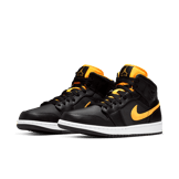 Jordan 1 Mid Black University Gold Angle 2