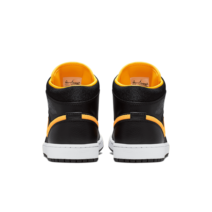 Jordan 1 Mid Black University Gold Angle 3